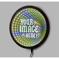 'Custom Infinity Mirror Sign - 9.5" Diameter